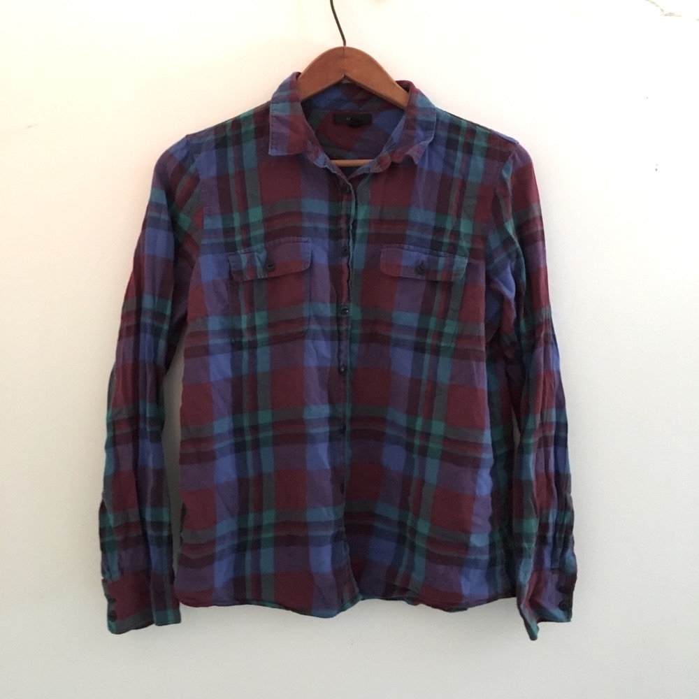🌼J.Crew Multicolored Flannel